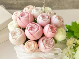 Molde silicona rosa cerrada 